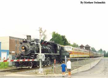 a brief station stop in Cortland