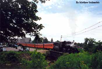 train crossing the bridge