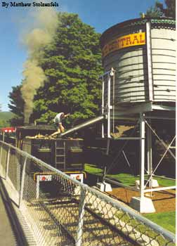 getting water from the tower