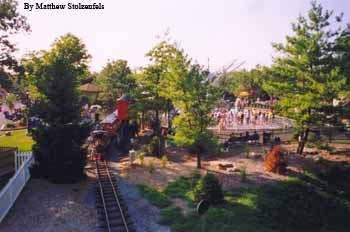 the engine at the water tower seen from the monorail