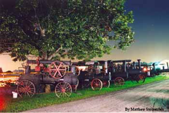 another line of tractors