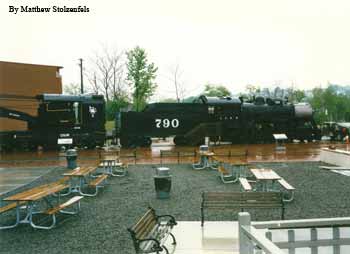 on display with steam crane